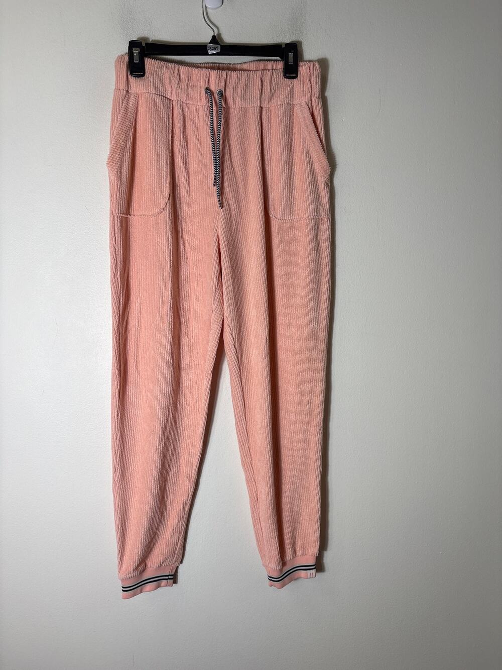 Roller Rabbit Peach Ribbed Terry Cloth Joggers Sz S